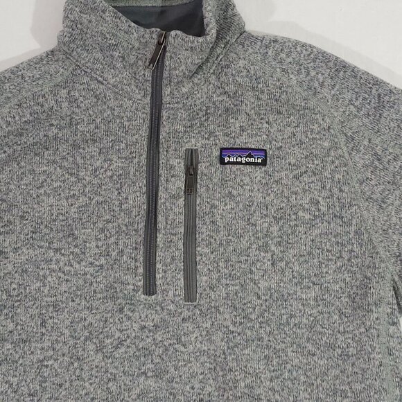 Patagonia Pelion Better Sweater Mens Gray 1/4 Zip Pullover Fleece Size M - Picture 2 of 8